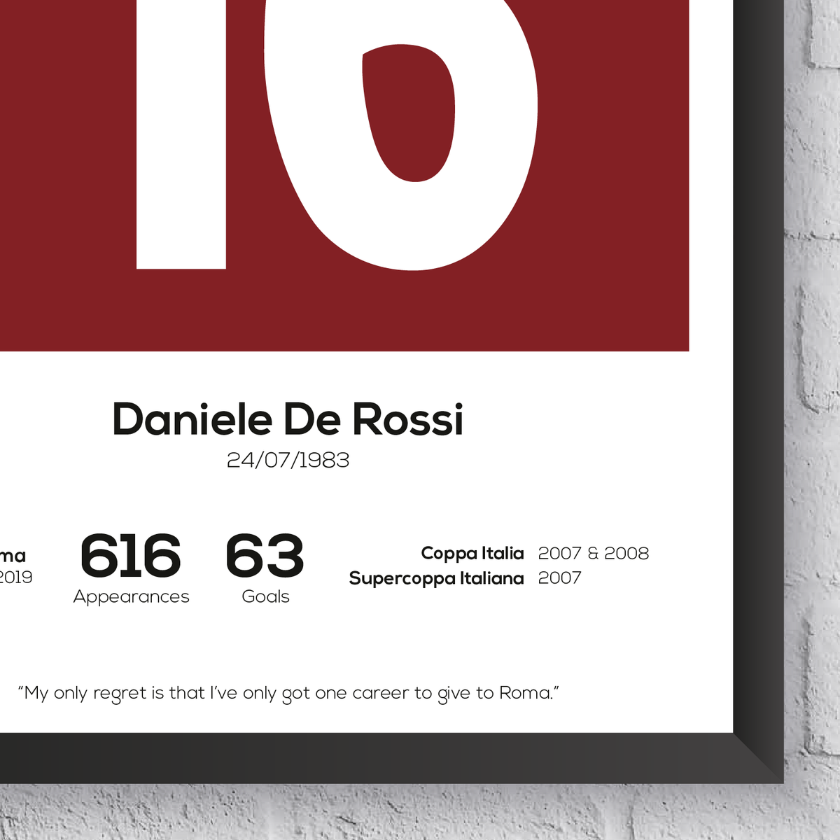 Daniele De Rossi Legend Stats Print