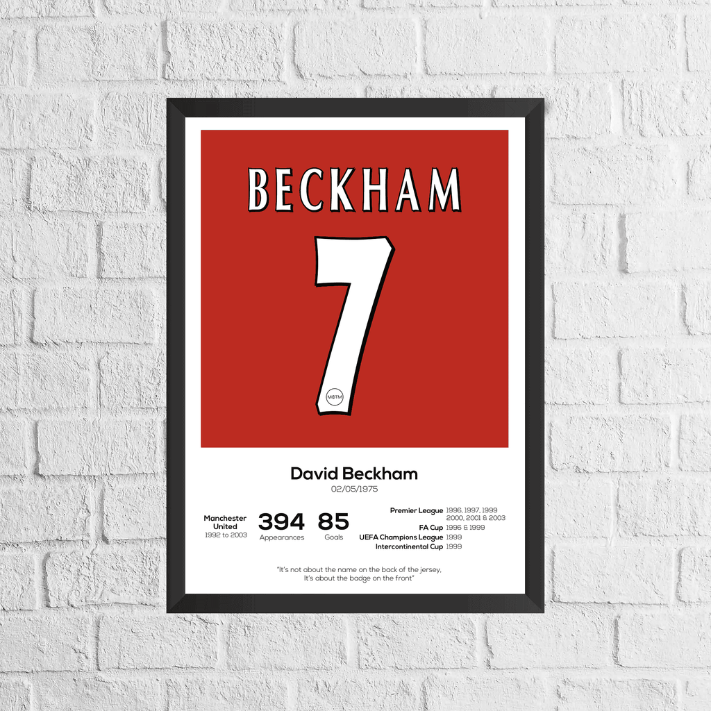 David Beckham Legend Stats Print