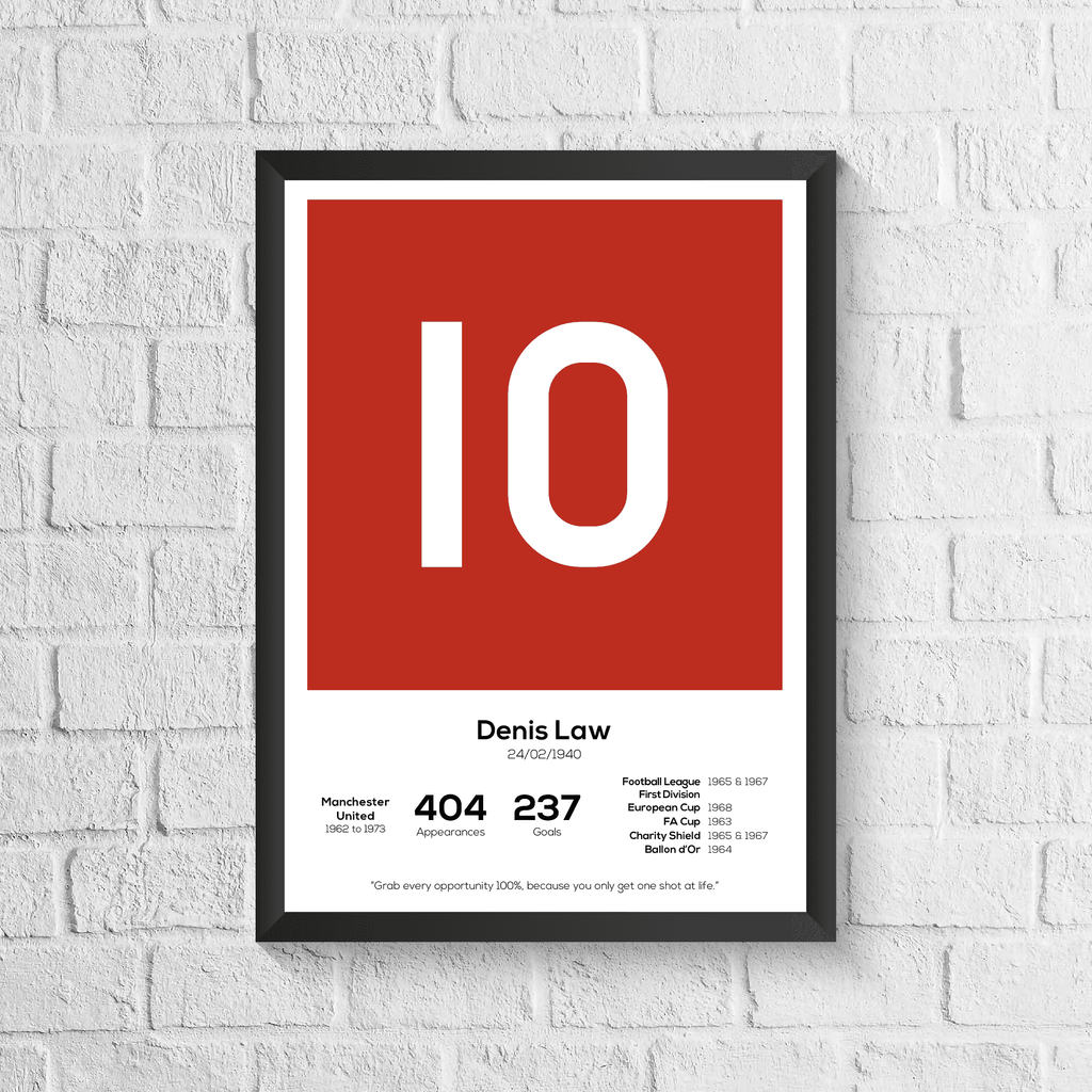 Denis Law Legend Stats Print