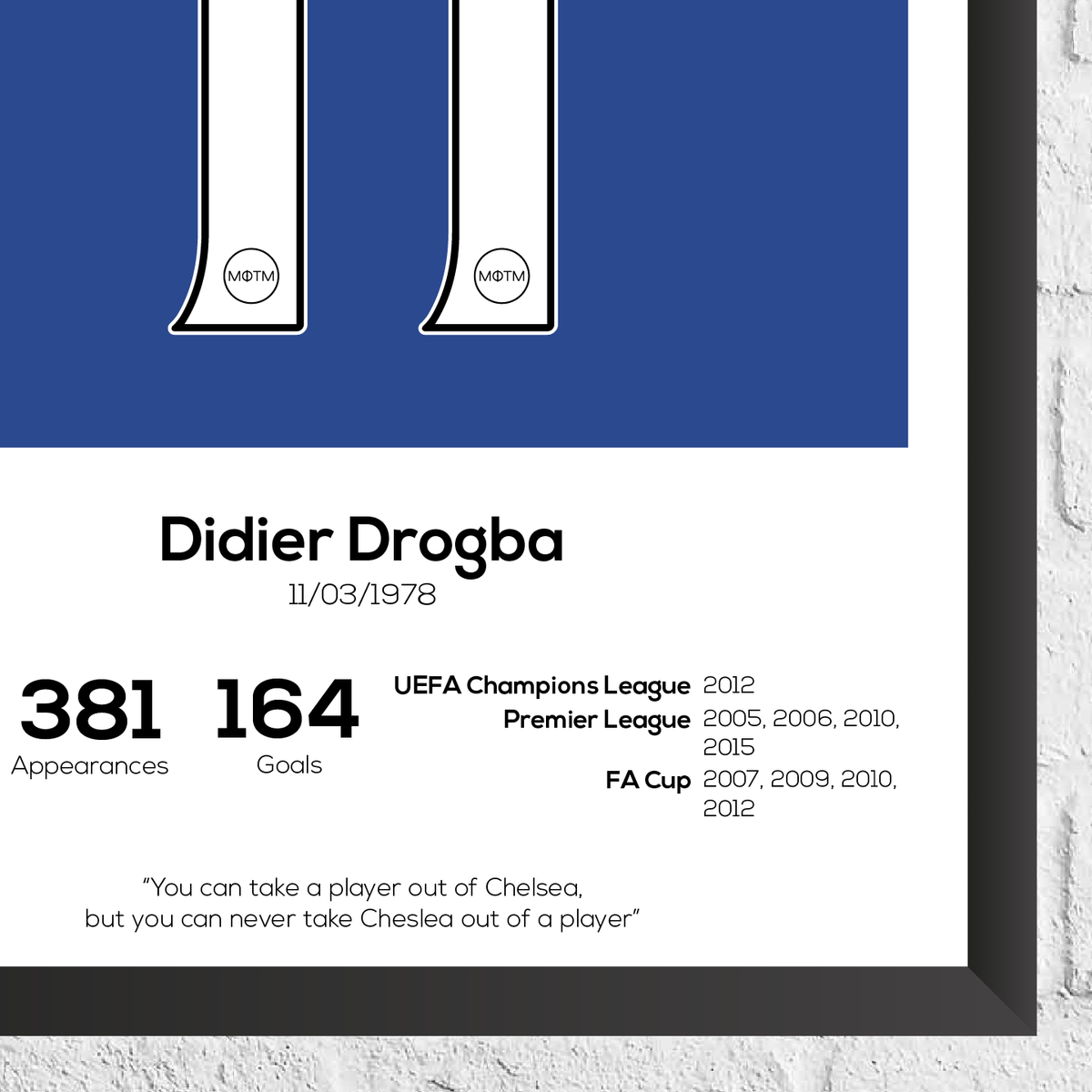 Didier Drogba Legend Stats Print