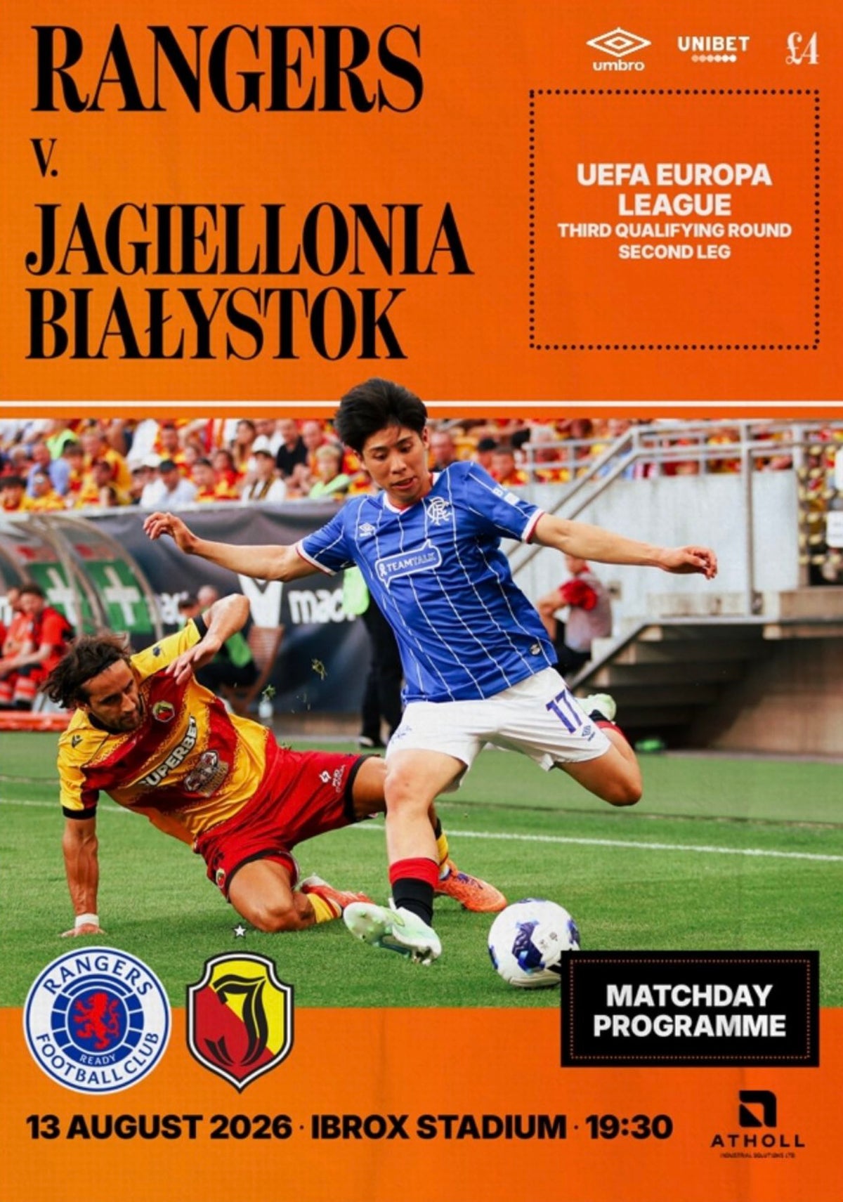 Rangers 2026/2027 Official Home Matchday Programmes