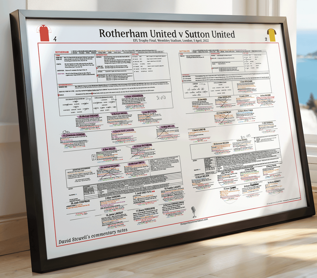 FOOTBALL EFL Trophy Final Rotherham United beat Sutton United, Wembley Stadium, 3 April, 2022. David Stowell