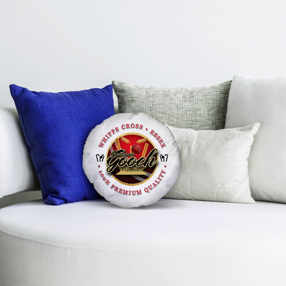 Essex Cricket Gooch  - Legend Collection - Circle Cushion 14"