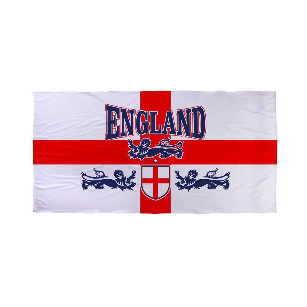 England St George 3 Lions Lightweight, Microfibre Beach Towel - 150cm x 75cm