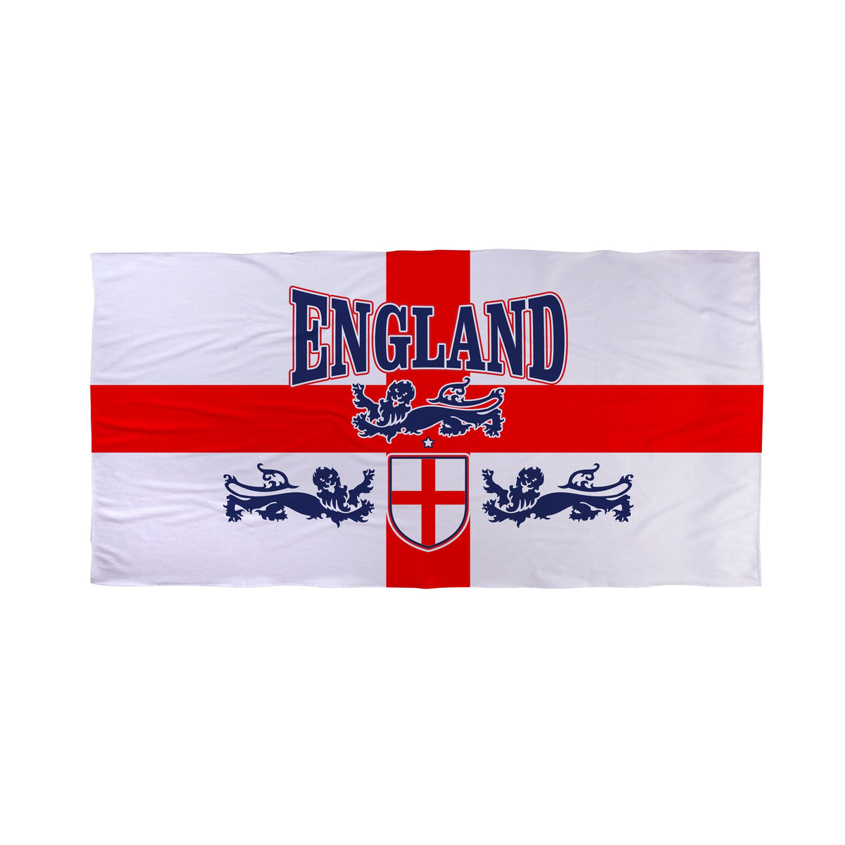 England St George 3 Lions Lightweight, Microfibre Beach Towel - 150cm x 75cm