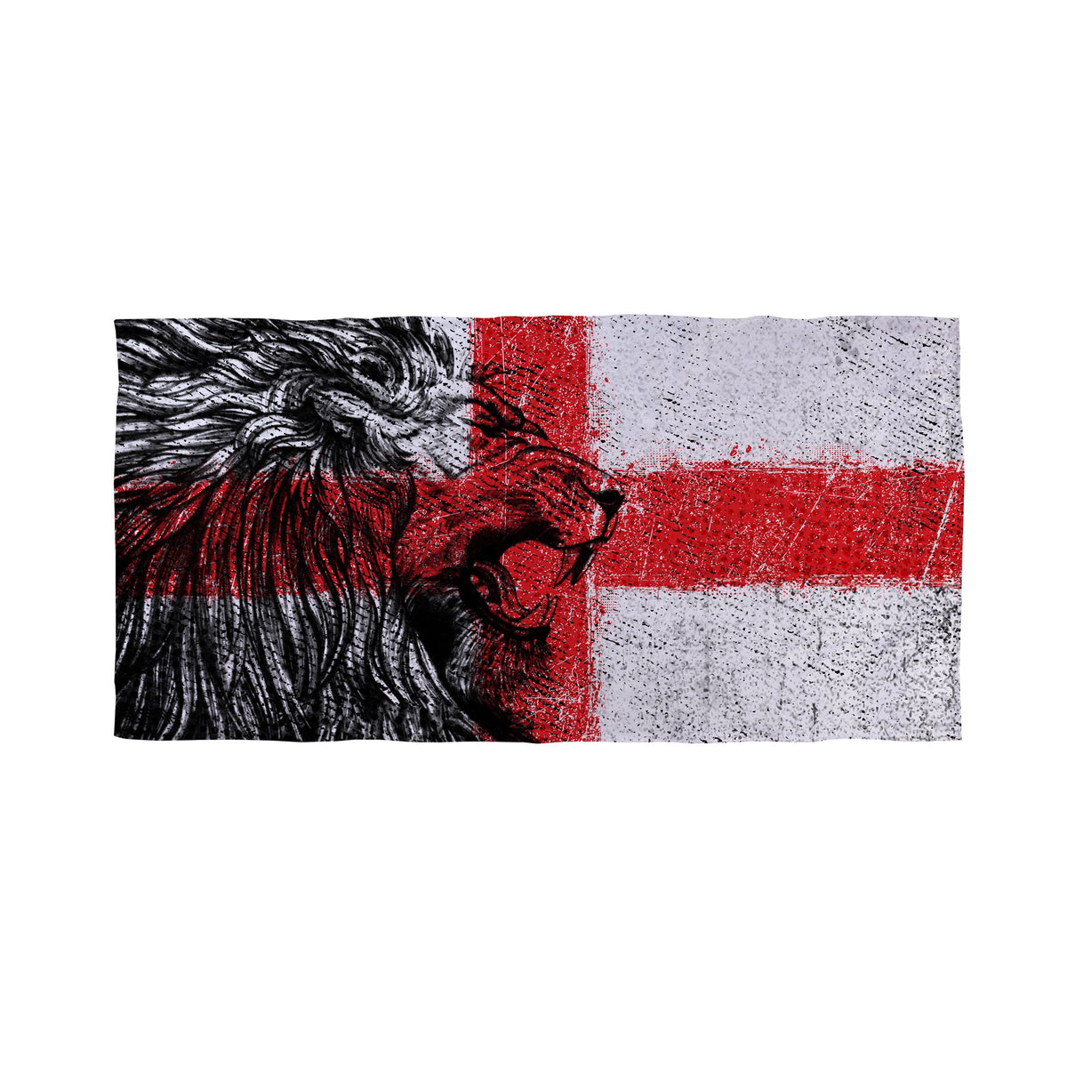England St George Lion Sketch Lightweight, Microfibre Beach Towel - 150cm x 75cm