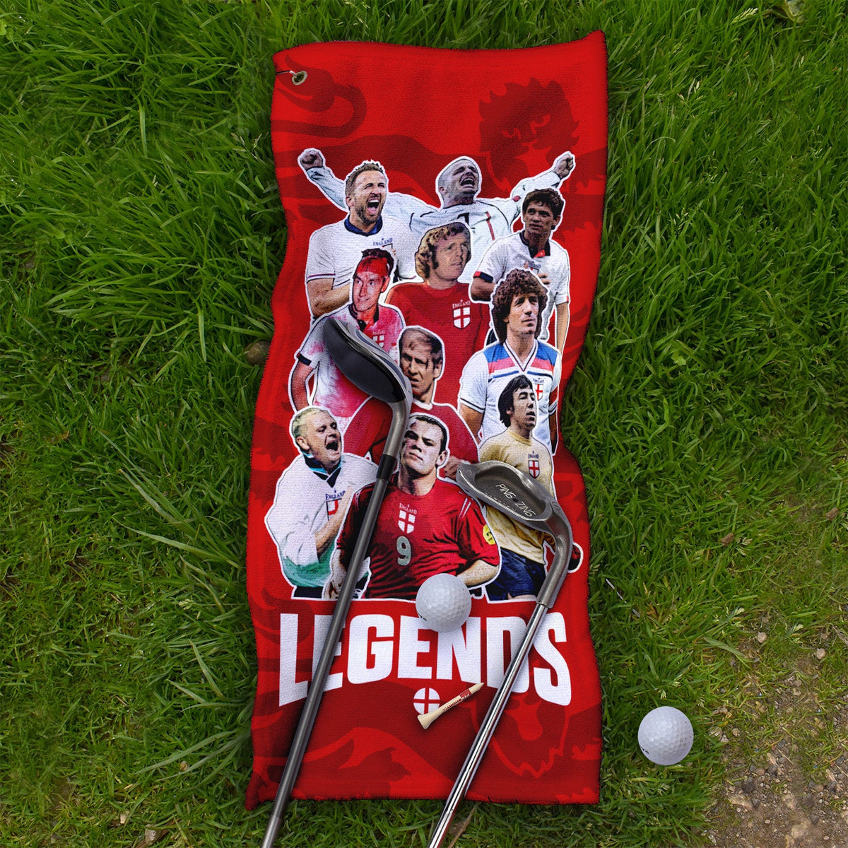 England Legend Montage  - Golf Towel