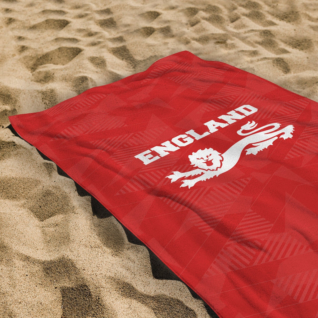 England Red - WC26 - Retro Beach Towel - 150cm x 75cm