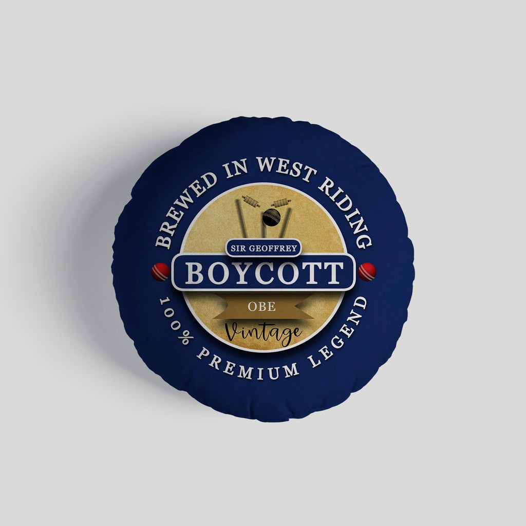 England Cricket Boycott  - Legend Collection - Circle Cushion 14"