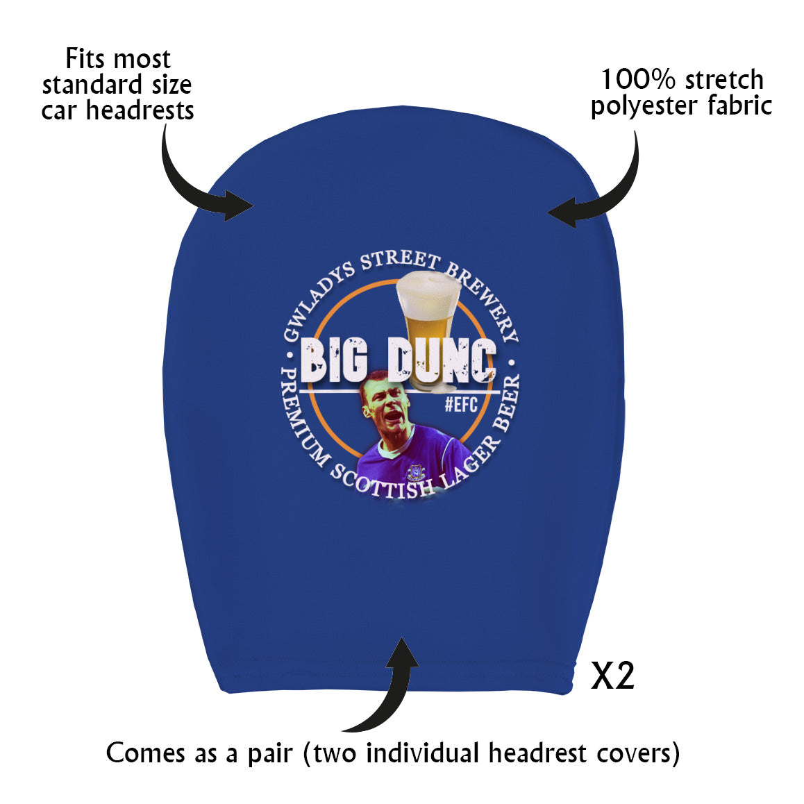Merseyside BluesDuncan Ferguson - Football Legends - Headrest Cover
