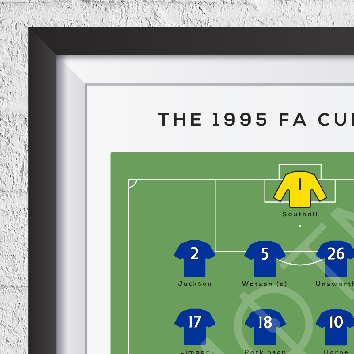 Everton vs Manchester Reds 1995 Cup Final Print