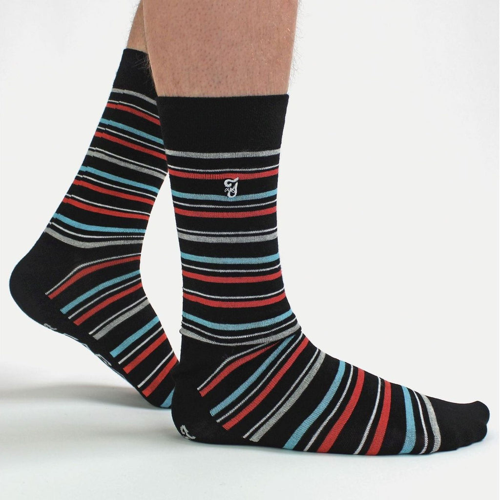 Mens 10 Pair Multi-Pack Bright Bamboo Socks