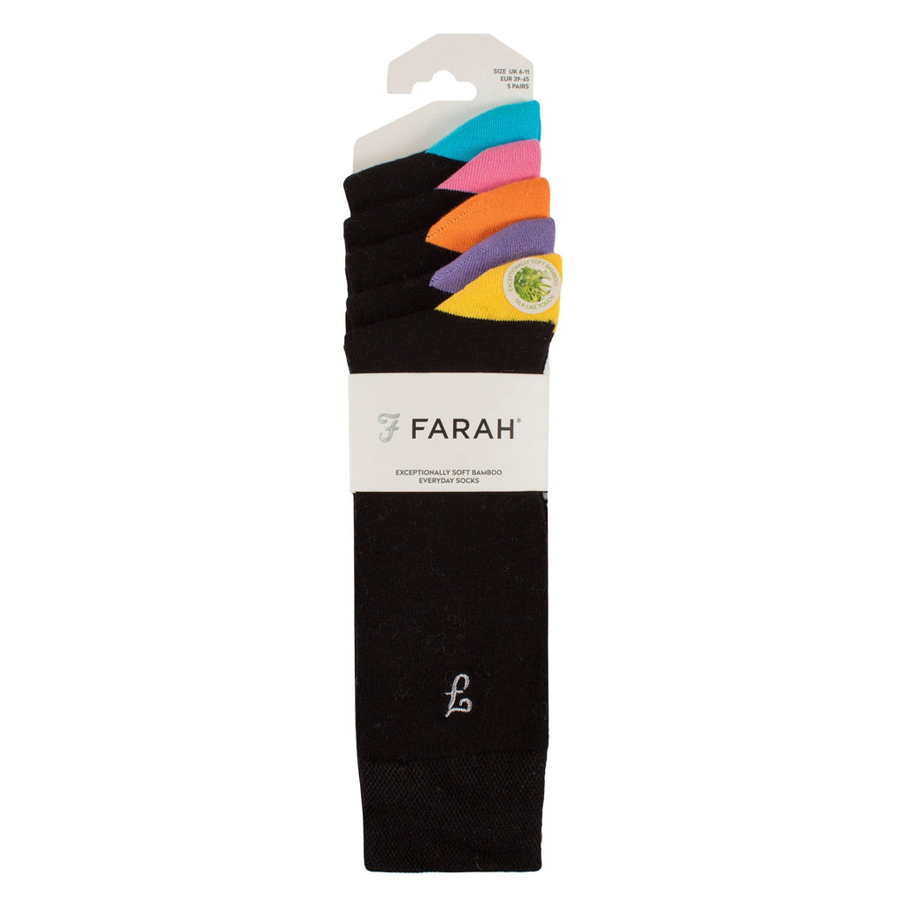5 Pack Mens Bamboo Patterned Socks - Soft Breathable Stylish Everyday Comfort