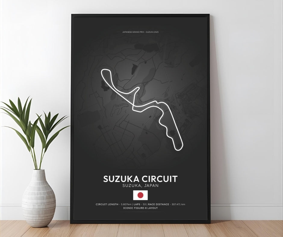 Suzuka Circuit Poster - Formula 1 Inspired Print