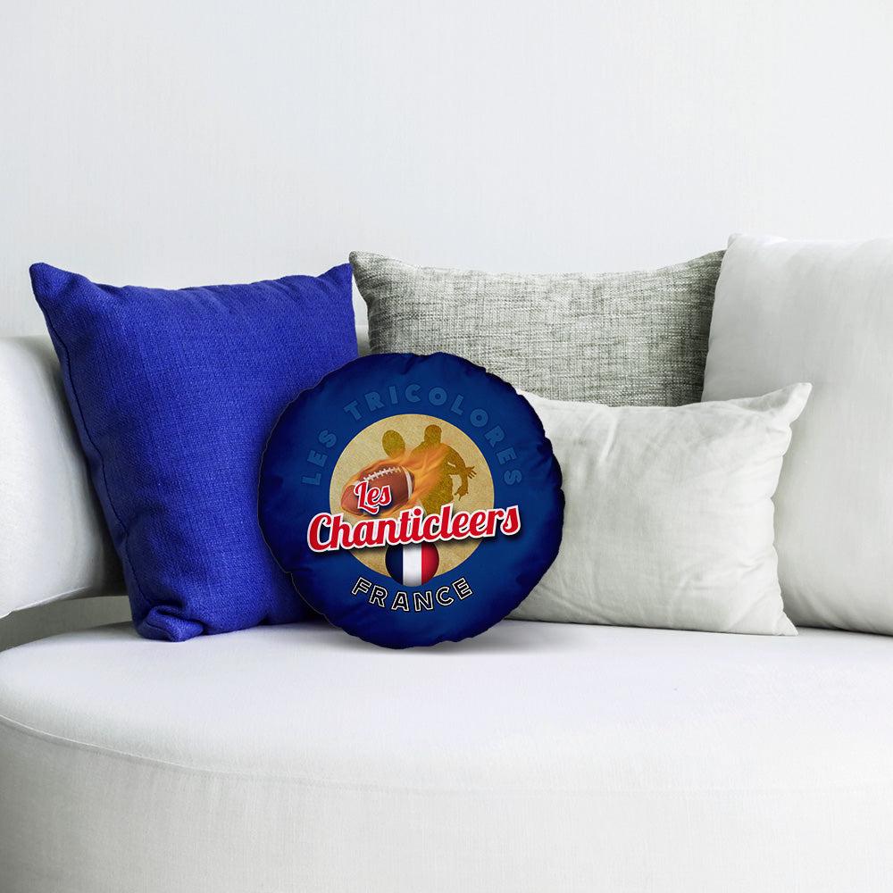 France Rugby League - Chanticleers  - Legend Collection - Circle Cushion 14"