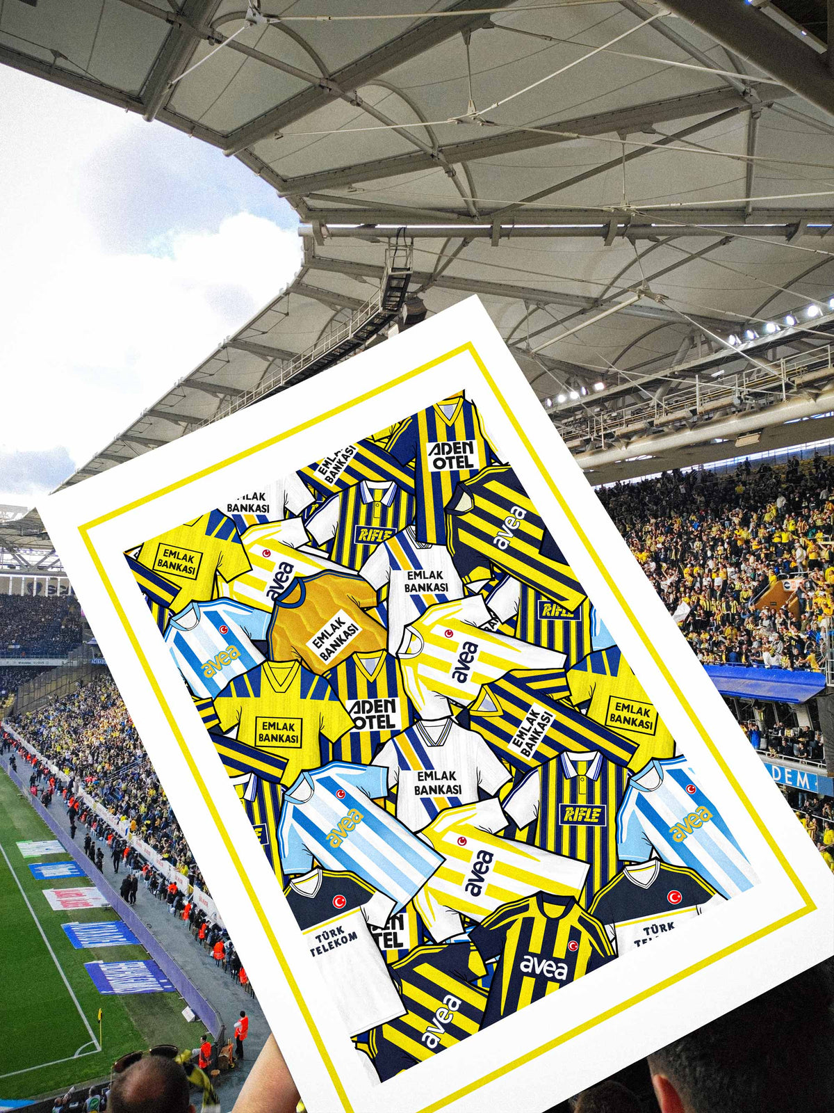 Fenerbahce Retro Shirts Football Print