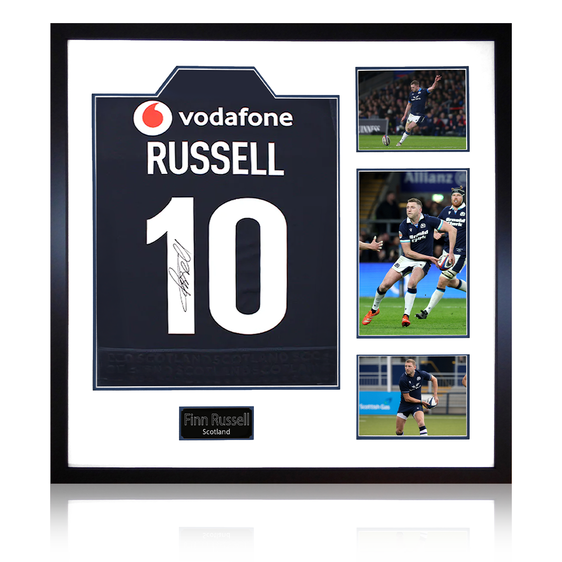 Finn Russell Signed Scotland 2025 Shirt Elite Frame