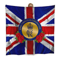 King Charles Coronation - Union Jack Ripple - Roses - 150 x 150cm Fleece Blanket