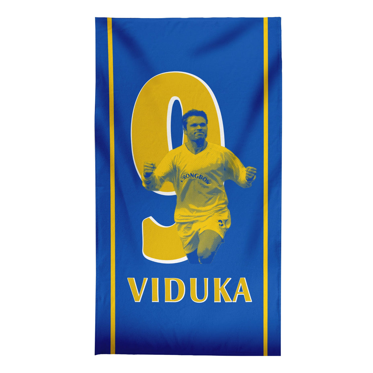 Leeds Viduka 9 - Football Legends - Beach Towel - 150cm x 75cm