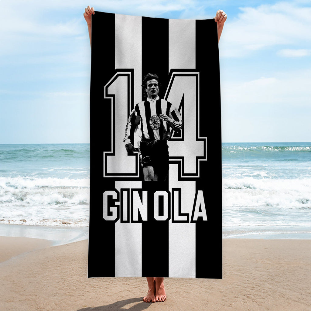 Newcastle Ginola 14 - Football Legends - Beach Towel - 150cm x 75cm