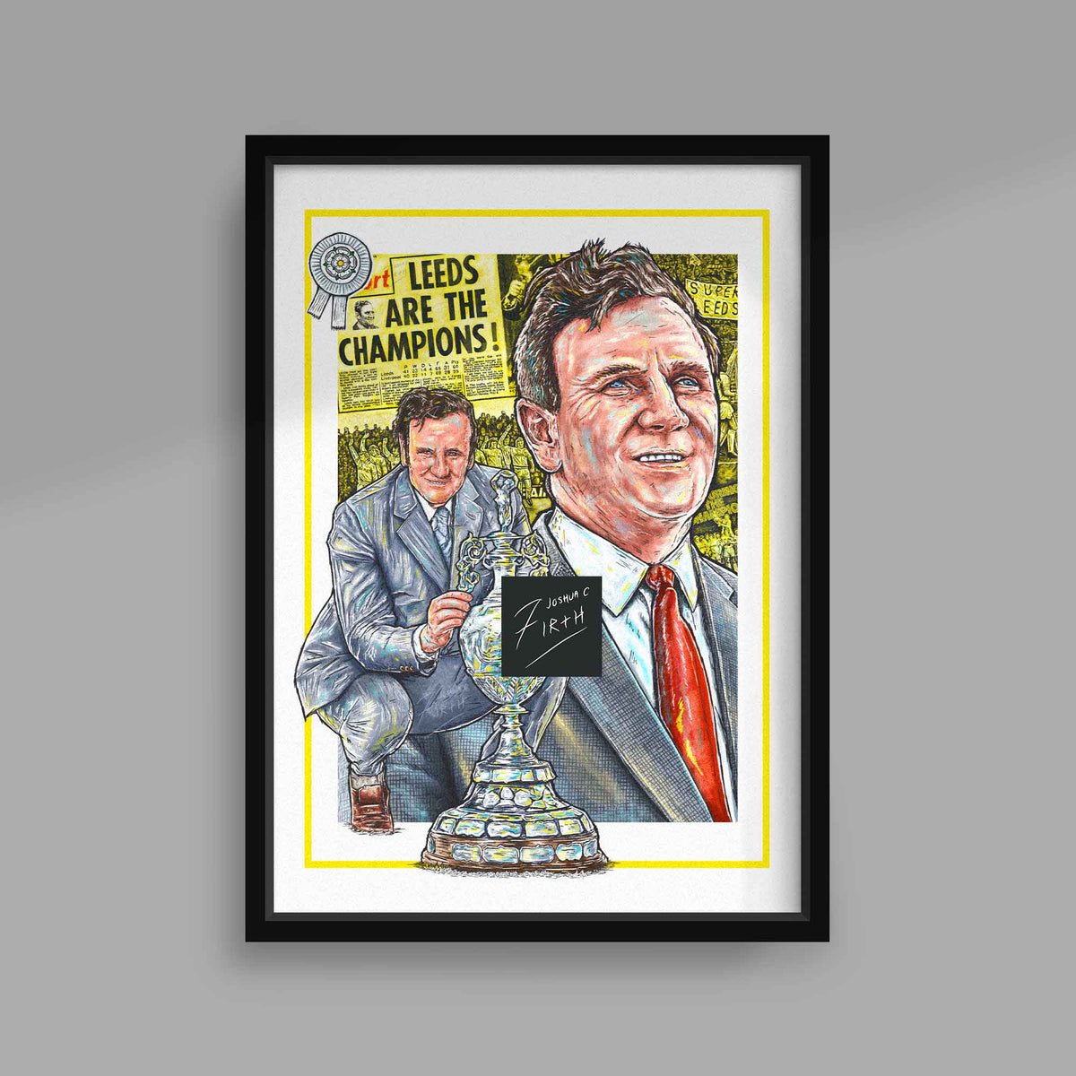 Don Revie Leeds 1974 First Division Champions Football Print
