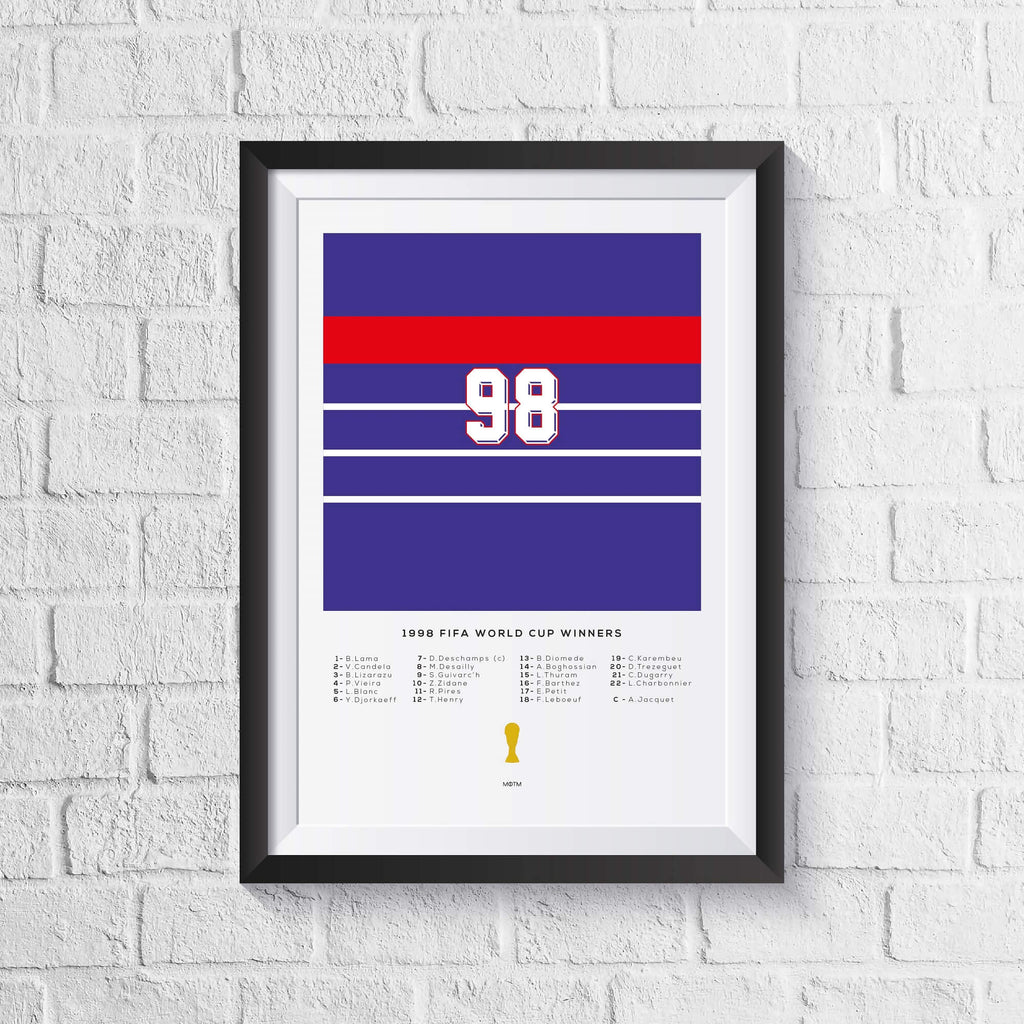 France 1998 World Cup Squad Print