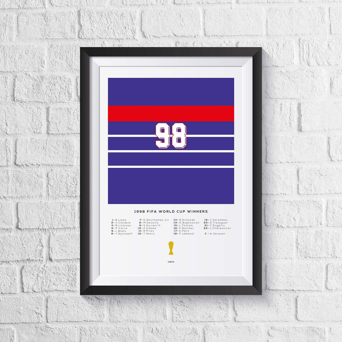 France 1998 World Cup Squad Print