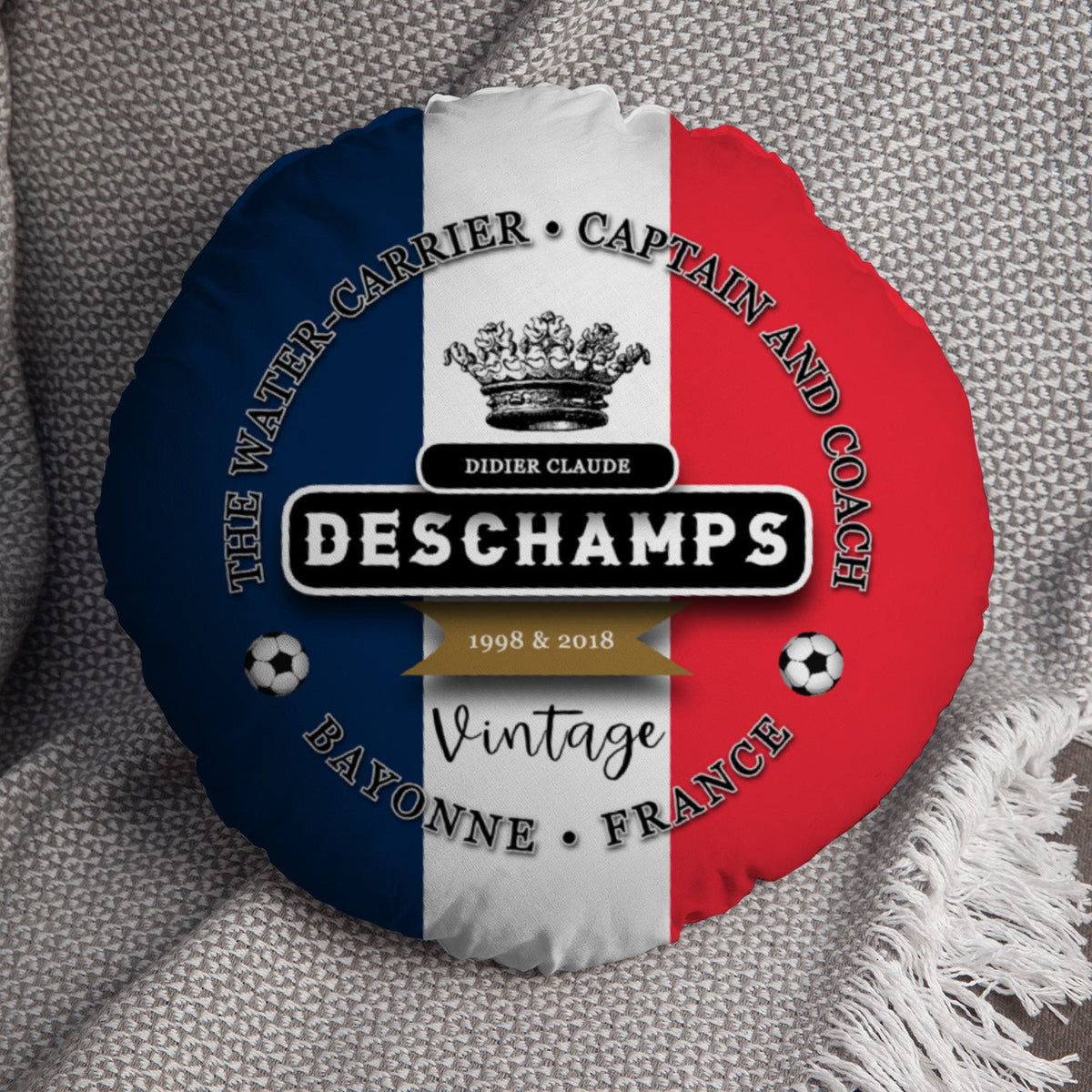 France Deschamps  - Legend Collection - Circle Cushion 14"