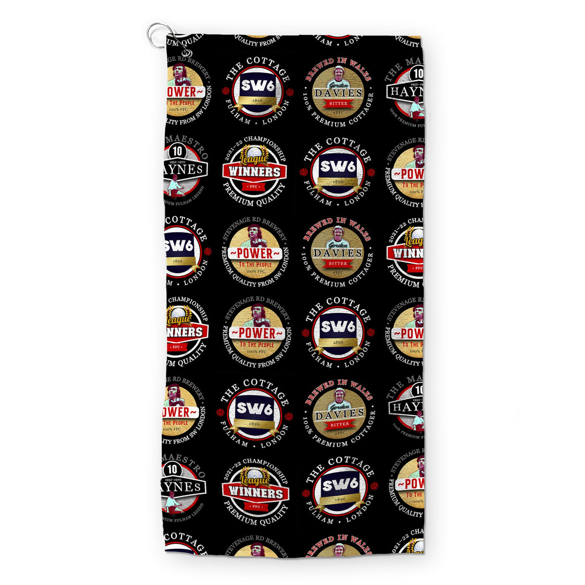Fulham - Football Legends - Retro Lightweight, Microfibre Golf Towel