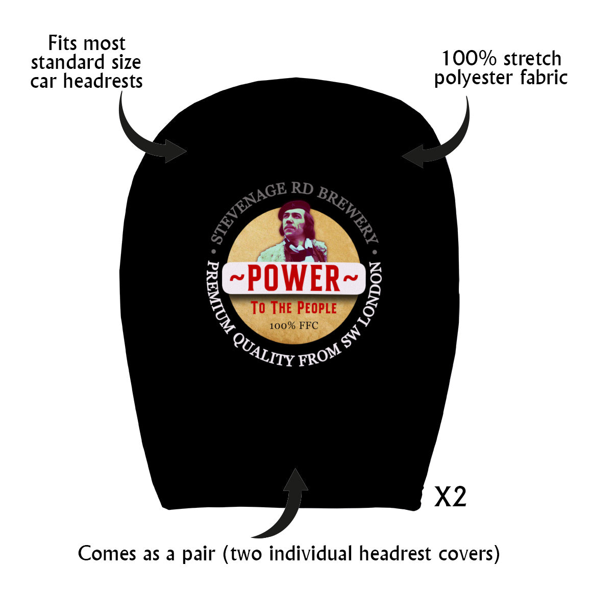 Fulham  Citizen Smith - Football Legends - Headrest Cover