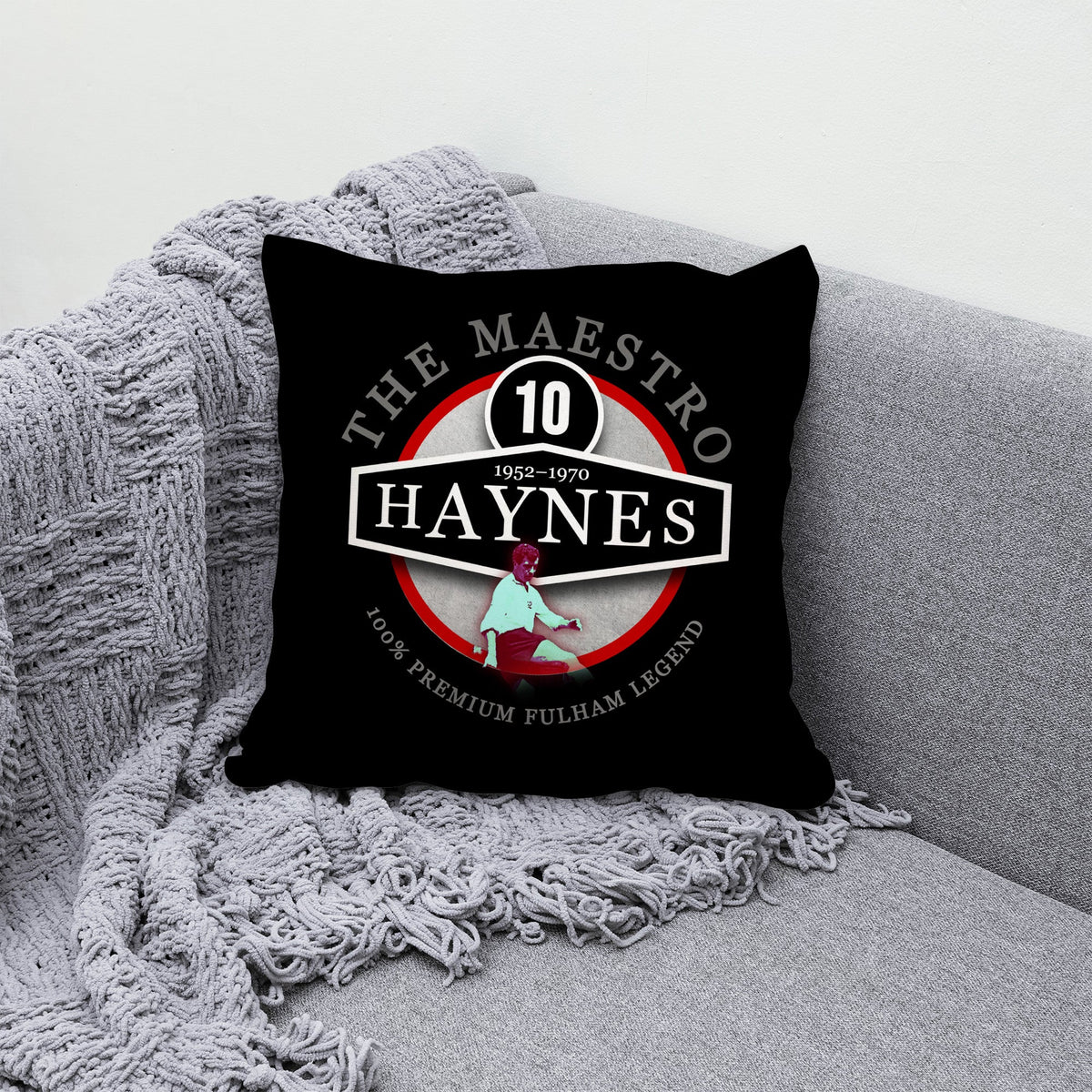Fulham Haynes - Football Legends - Cushion 10"