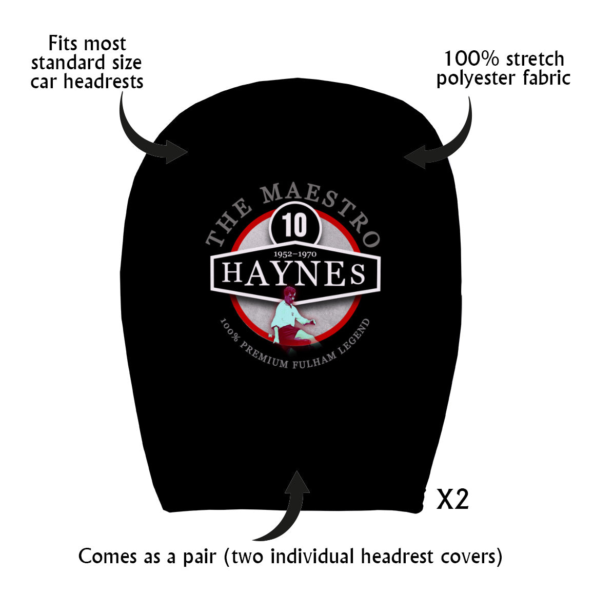 Fulham  Haynes - Football Legends - Headrest Cover
