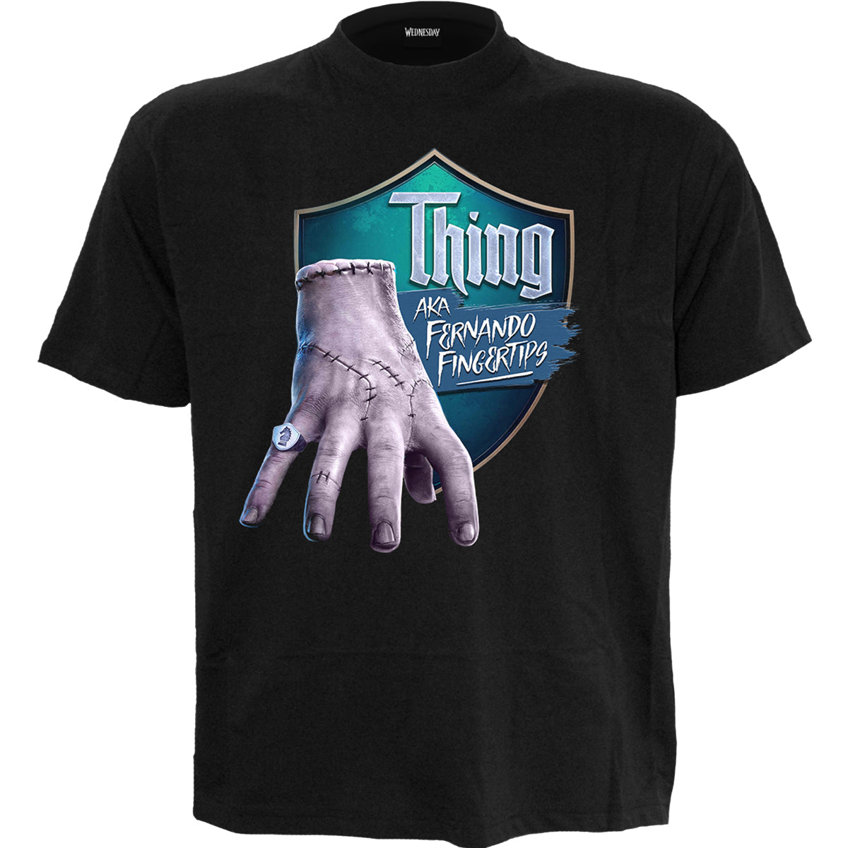 THING - 'FERNANDO FINGERTIPS' - Front Print T-Shirt Black