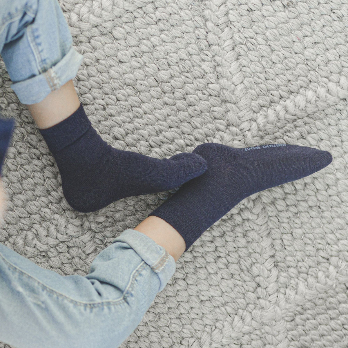 1 Pack Kids Warm Ribbed Merino Wool Socks for Winter