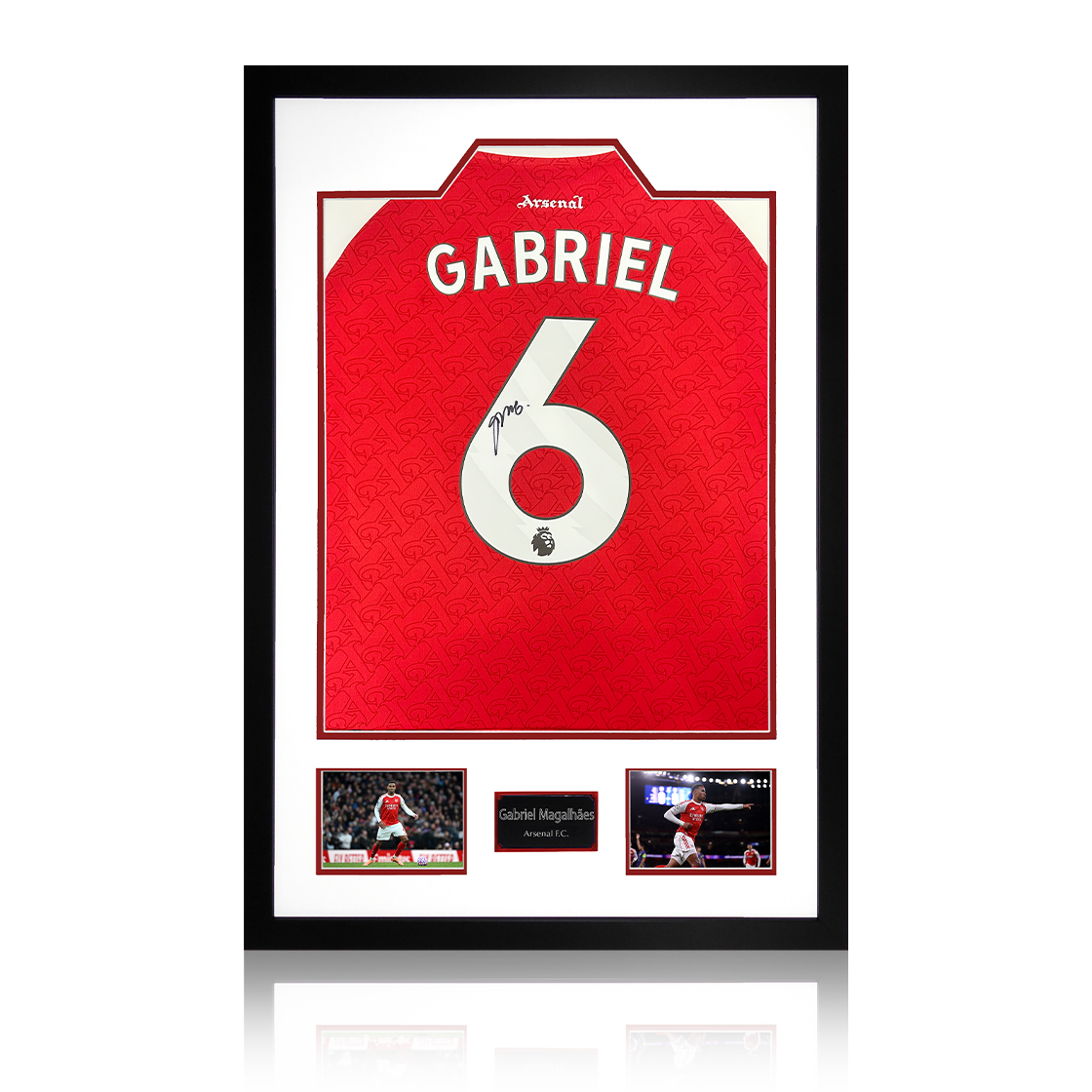 Gabriel Magalhães Signed Arsenal 25/26 Shirt Premium Frame