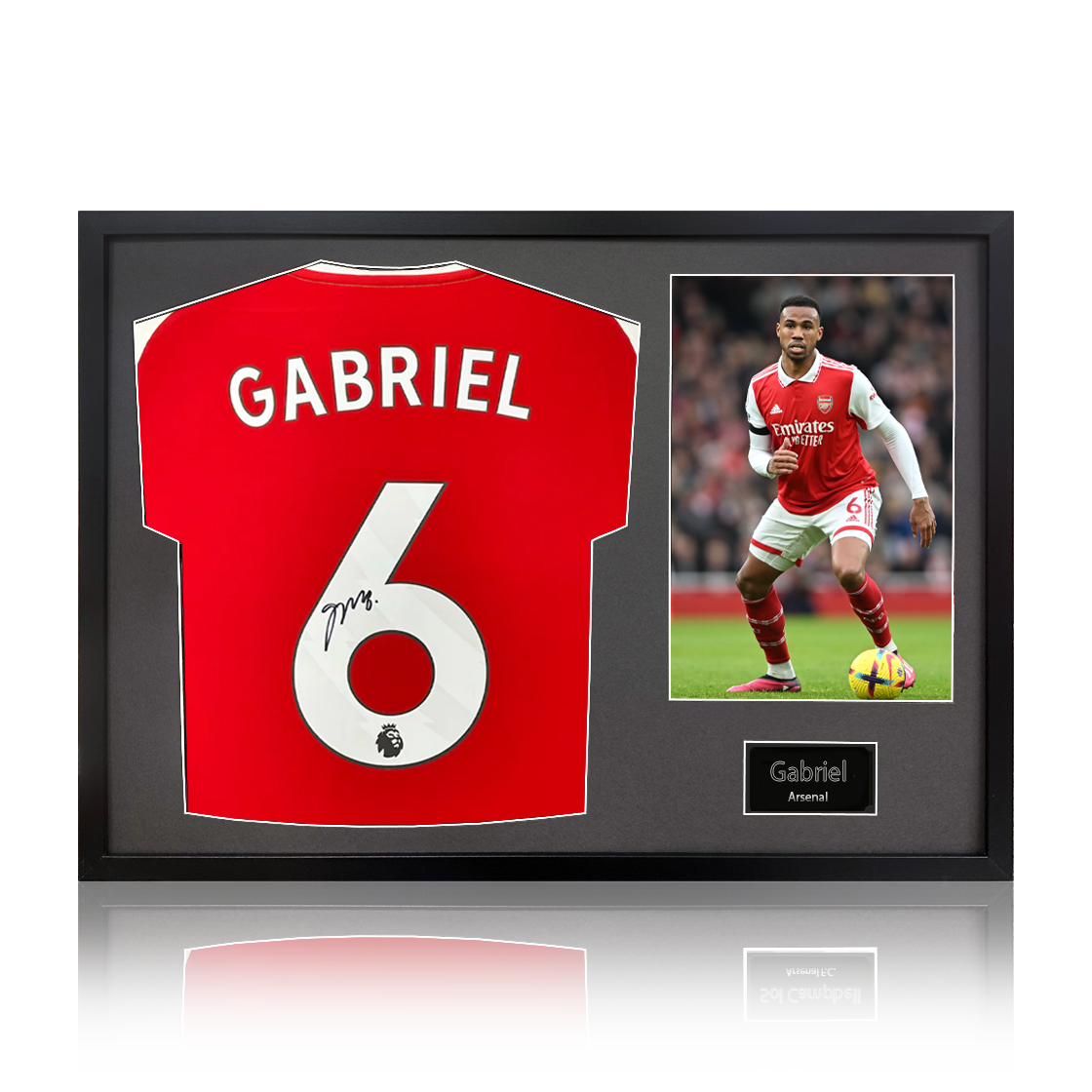 Gabriel Magalhães Signed Arsenal 24/25 Shirt Classic Frame