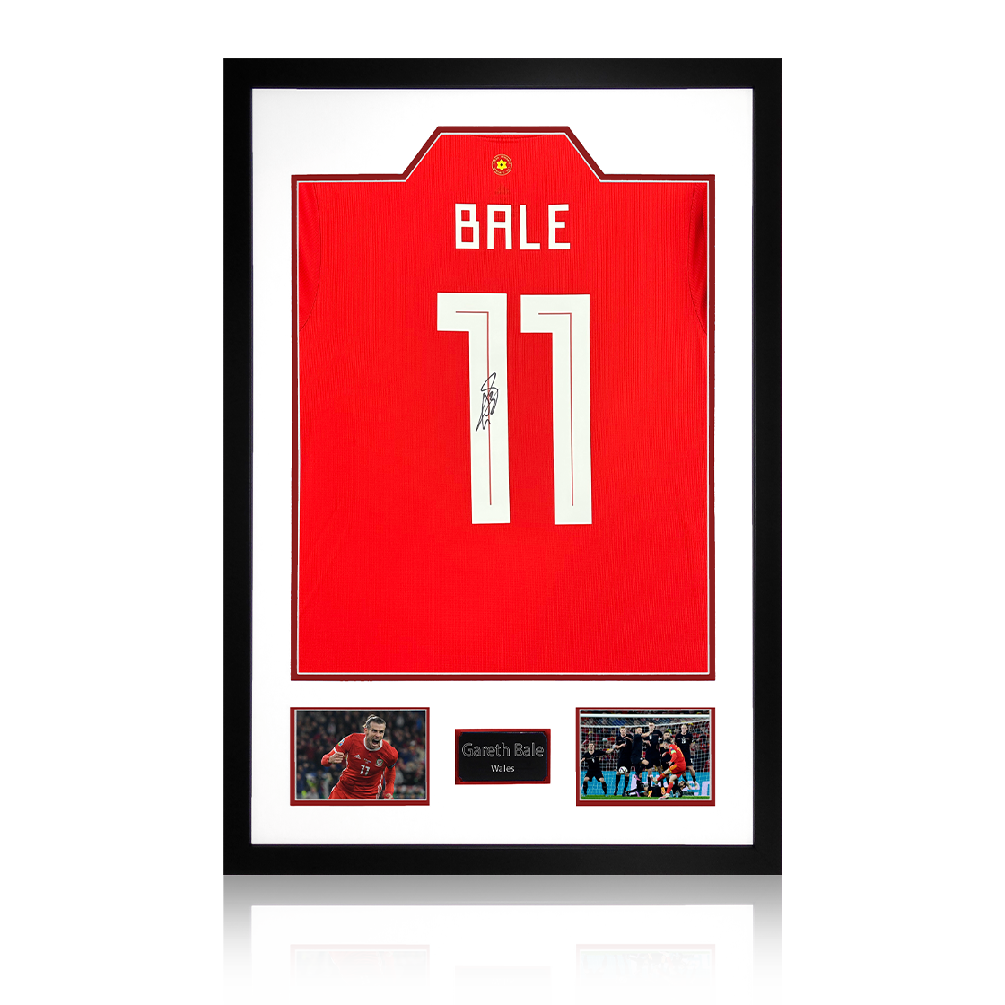 Gareth Bale Signed Wales Shirt Premium Frame
