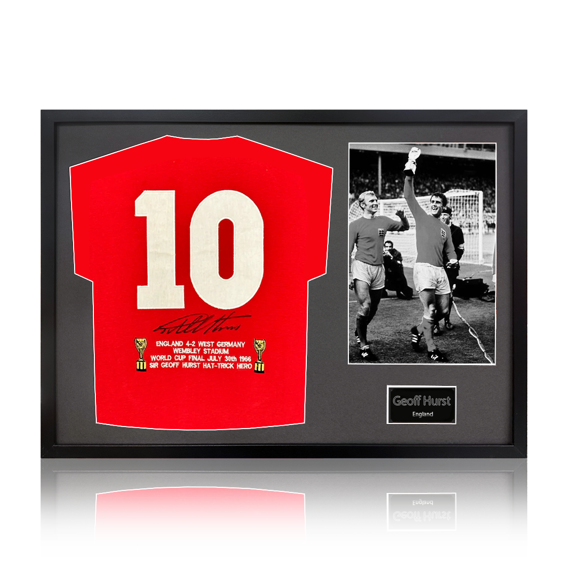 Geoff Hurst Signed England '66 Shirt Premium Frame