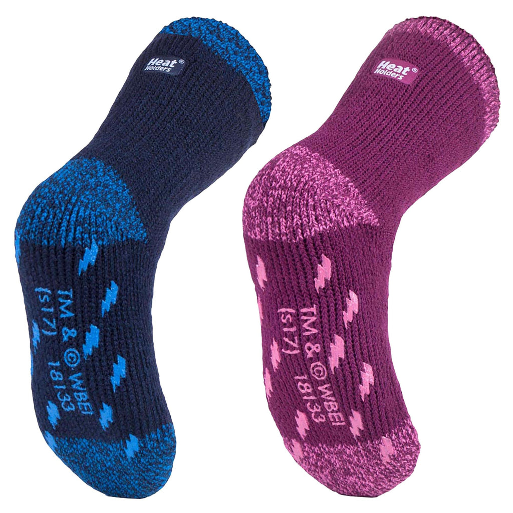 2 Pack Kids Harry Potter Socks with Grips, Thermal Non Slip Slipper Socks