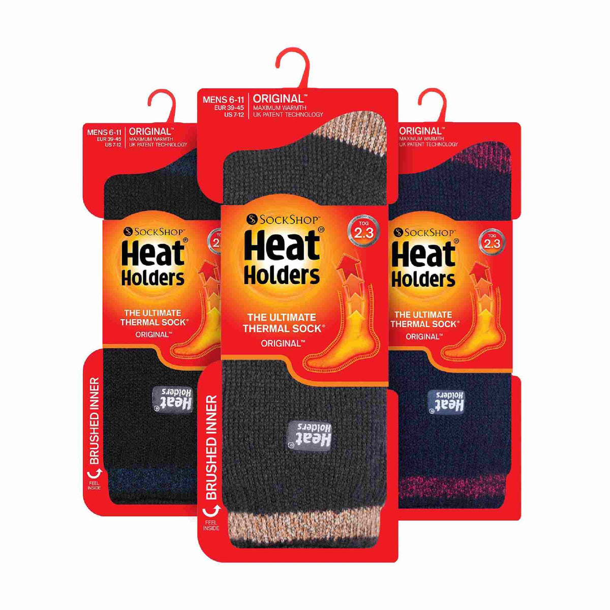 3 Pack Mens Insulated Thermal Socks for Winter