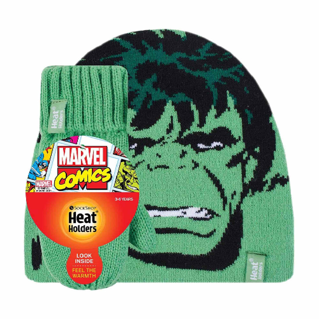 Boys Marvel Thermal Hat & Gloves Set for Winter