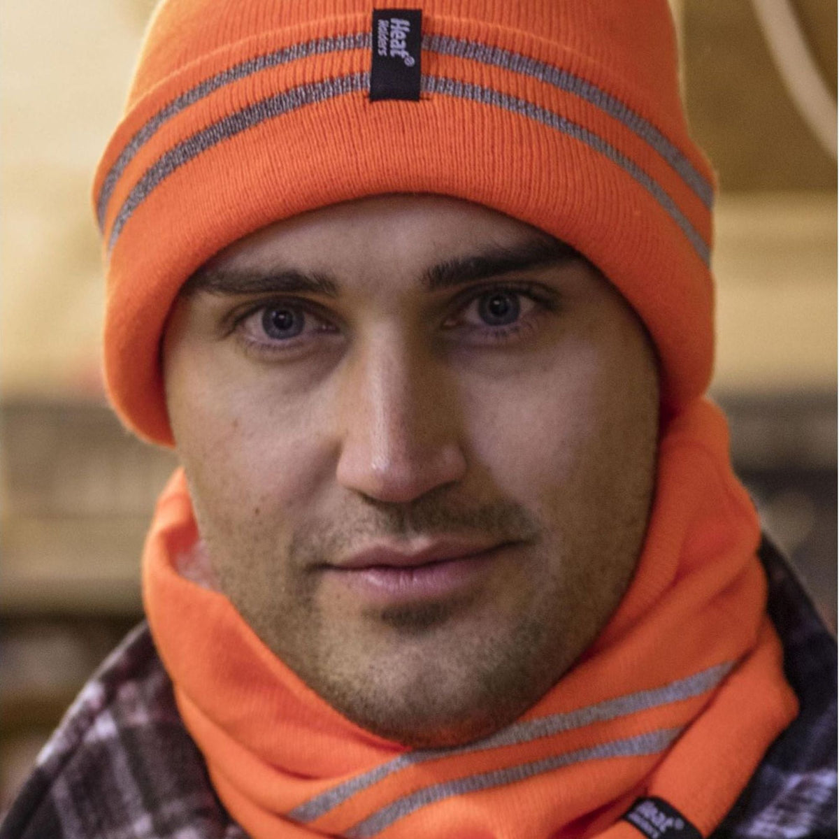Mens Reflective Cold Weather Workwear Set: Hat, Neck Warmer & Gloves