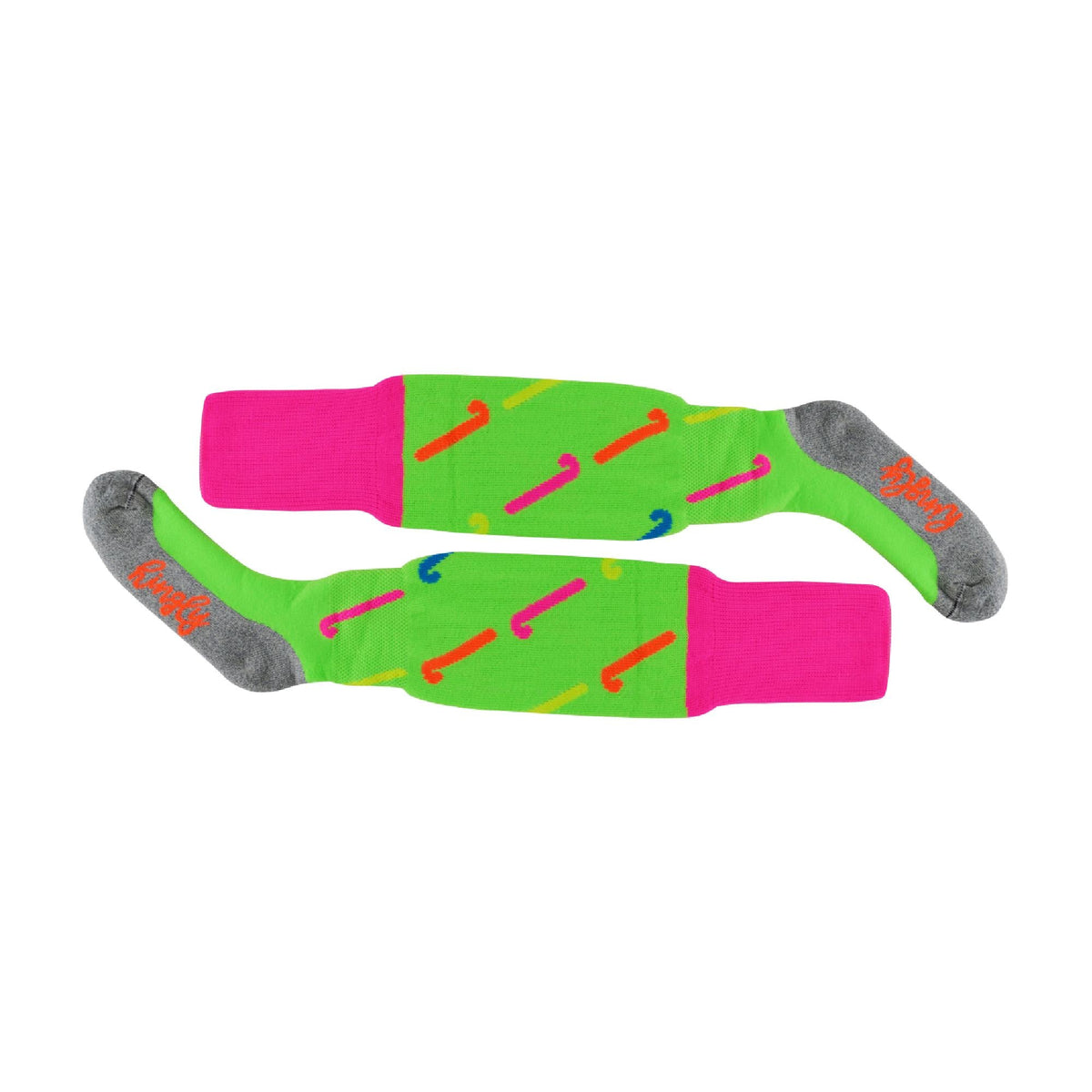 1 Pack Adults & Kids Knee High Hockey Socks with Hockey Stick Designs