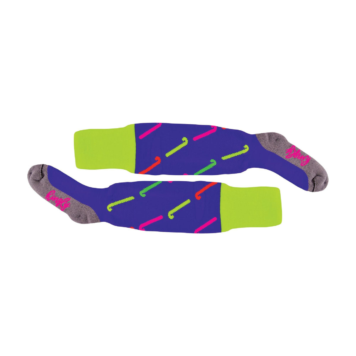 1 Pack Adults & Kids Knee High Hockey Socks with Hockey Stick Designs