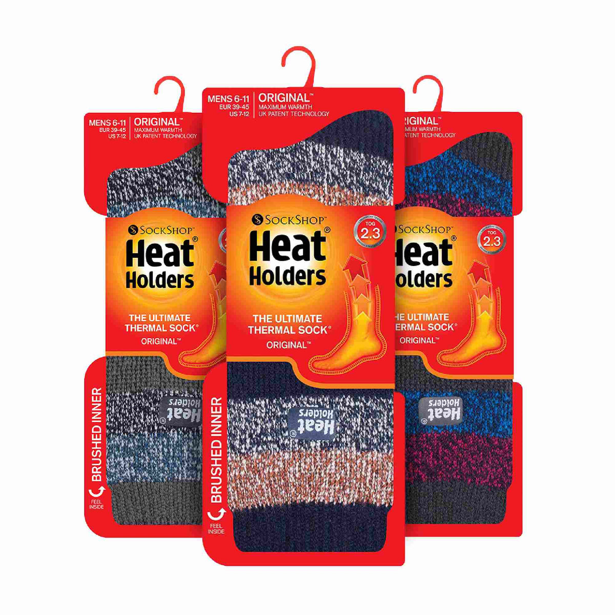 3 Pack Mens Insulated Thermal Socks for Winter