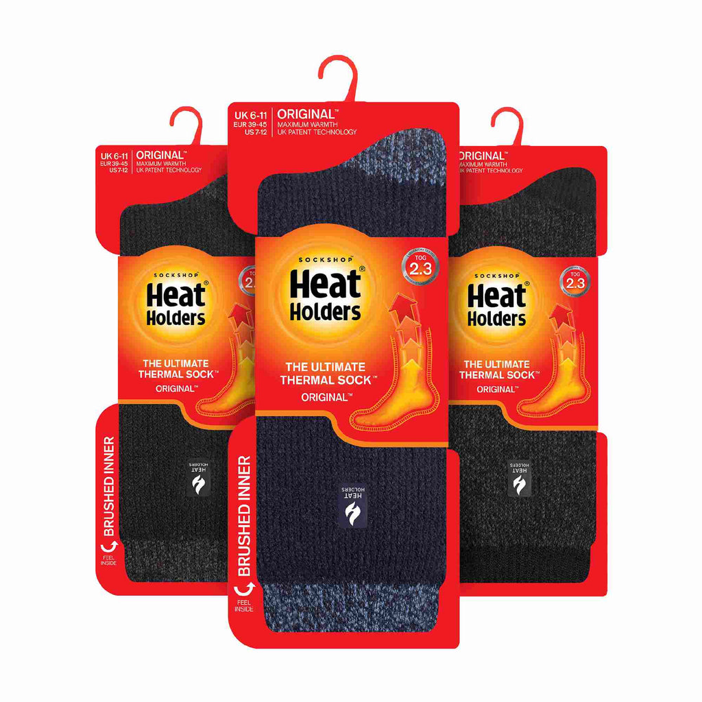 3 Pack Mens Insulated Thermal Socks for Winter