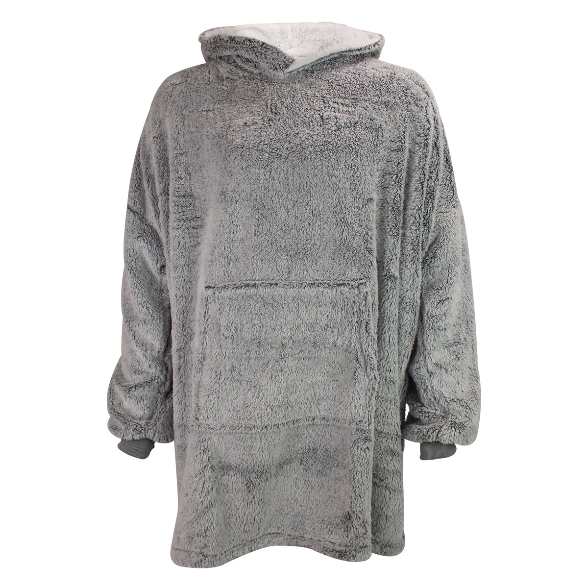 Mens Fleece Lined Blanket Hoodie | Shaggy Loungewear Top with Hood