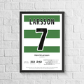 Henrik Larsson Legend Stats Print