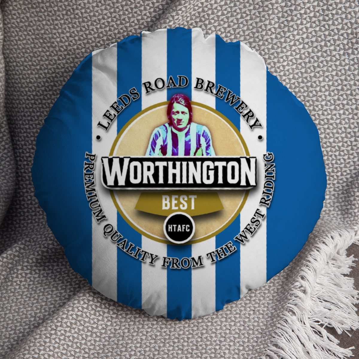 Huddersfield Worthington - Football Legends - Circle Cushion 14"