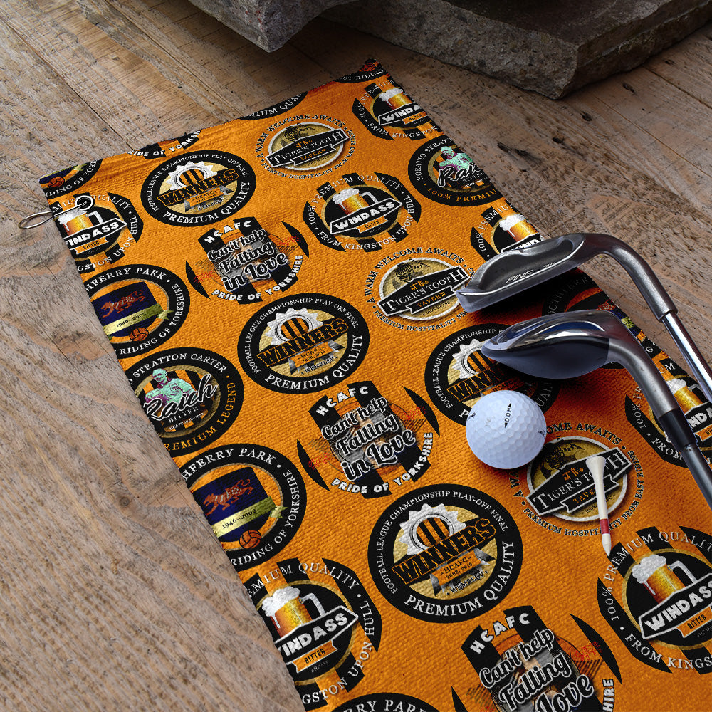 Hull - Football Legends - Retro Lightweight, Microfibre Golf Towel